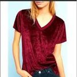 MICHAEL STARS VELVET T-SHIRT SIZE L